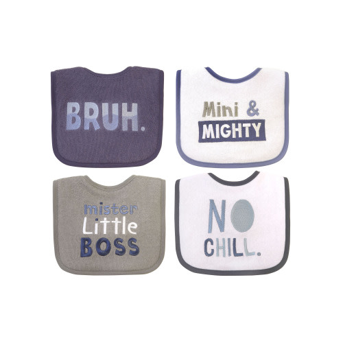 Neat Solutions Infant Boy Attitude Saying 4 Pack Bib