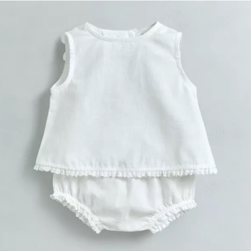LINEN LACE SHIRT AND BLOOMERS SET - Oyster-white | ZARA United States
