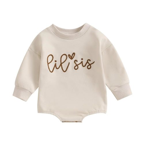 Twopumpkin Baby Toddler Girl Boy Sweatshirt/Romper Long Sleeve Sister Brother Matching Outfit Newborn Clothes