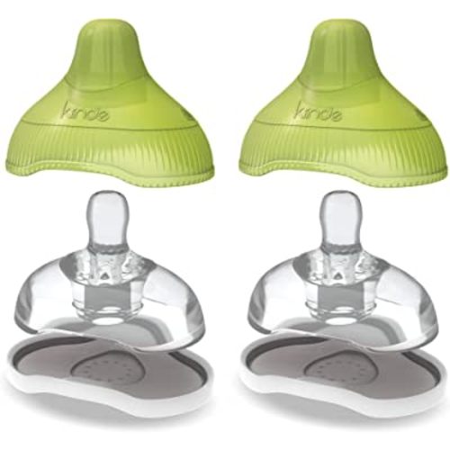 Kiinde Twist Active-Latch Nipples for Breast Milk, Discourages Lazy Latching, Seamless Transition Between Bottle and Breast, Helps Relieve Colic - Slow Flow (2 Pack)