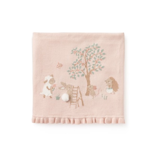 Garden Picnic Cotton Knit Blanket