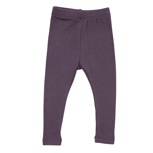 Ribbed Leggings in Currant