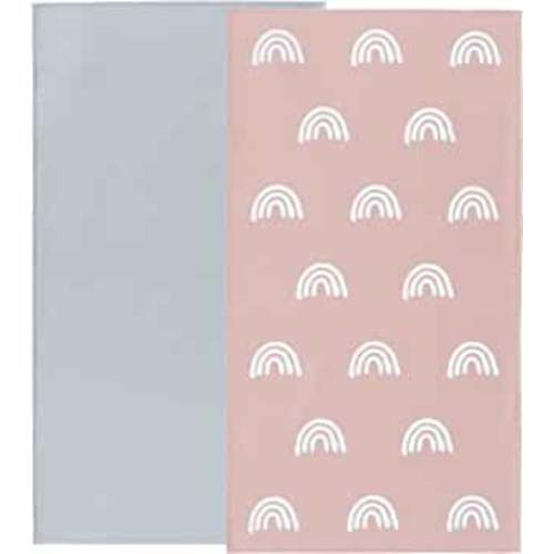 Owlowla Baby Diaper Changing Pad Portable Changing Mat Travel Changing Pad Liner for Baby and Small Toddler(Gray&Rainbow)
