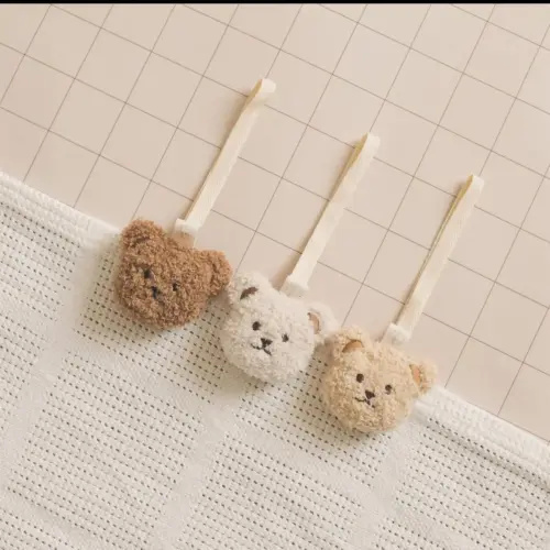 Hot Sell Cute Plush Teddy Bear Moon Pacifier Chain Teddy Plush Baby Pacifier Comfort Pendant Baby Pacifier Clip Hanging Rope - AliExpress