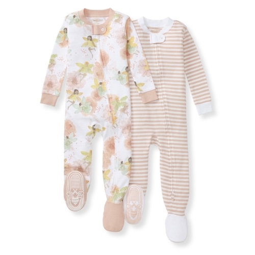 Fairy Floral Organic Baby Girl Sleeper - 2 Pack