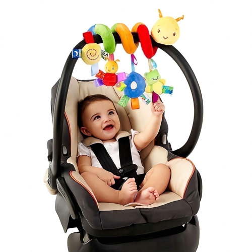Baby Car Seat Toy,Spiral Car Seat Toy Babies Infant Toys for Car Seat,Hanging Baby Stroller Toy Girl Toys Car Seat Toys Mobile Toy for Kids