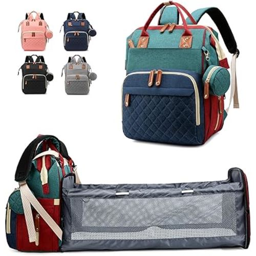 Diaper Bag with Changing Station, Waterproof Baby Bags for Boys Girls, USB Charging Port, Baby Shower Gifts, RGB