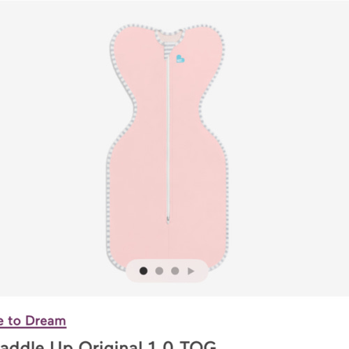 Love To Dream Swaddle UP Self-Soothing Sleep Sack 8-13 lbs., Dramatically Better Sleep, Snug Fit Calms Startle Reflex, 1.0 TOG, Dusty Pink, Small