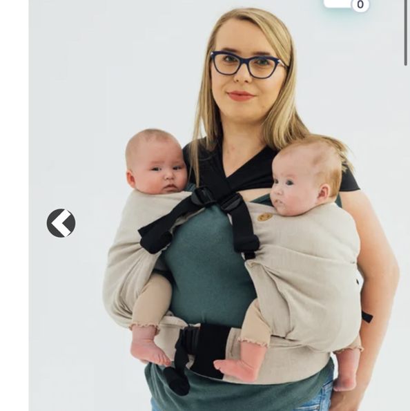 LennyTwin Carrier, Standard Size, broken-twill weave 100% cotton - PEANUT BUTTER