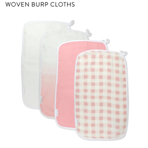 4-Pack Organic Cotton Multi-layer Woven Burp Cloths | Honest Baby Clothing