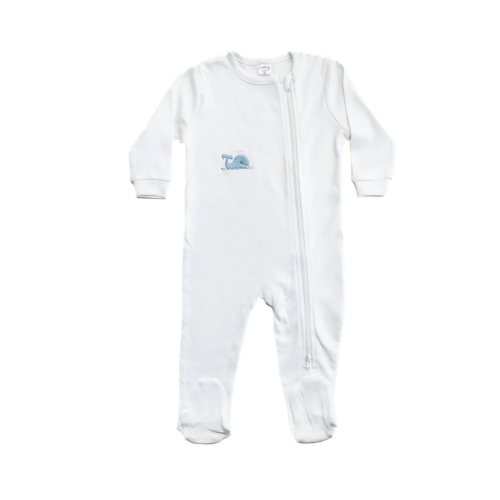 Baby Footie in Combed Cotton Embroidered | Over The Moon