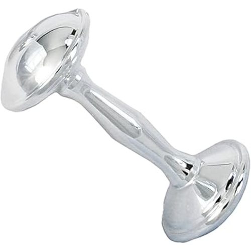 Stephan Baby Rattles - Keepsake Baby Rattle in Gift Box, 4-Inch, Silver Plated