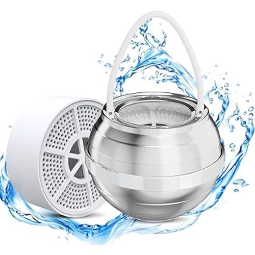 Bath Filter for Tub - Bathtub Water Filter for Softer Skin & Hair, 8 Stages Hotel Grade Filtration Bath Water Filter,2,500 Gal of Filtration, BPA Free, Easy to Install(Silver)