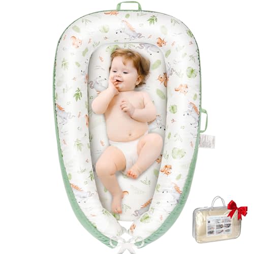 TADAKAZU Baby Lounger - Baby Lounger for Newborn 0-24 Months, Baby Snuggle Nest Me Lounger, Portable Infant Lounger Baby Nest for Home and Travel, Ideal Newborn Babies Essentials (Horse)