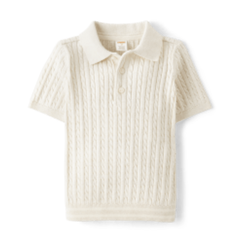 Boys Short Sleeve Cable Knit Sweater Polo - Signs of Spring | Gymboree - H/T VANILLACHILDRENS PLACE-27X27