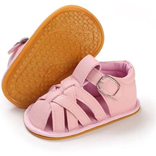 E-FAK Baby Boys Girls Summer Sandals Outdoor Beach Anti-Slip Rubber Soft Sole Newborn Toddler First Walker Shoes
