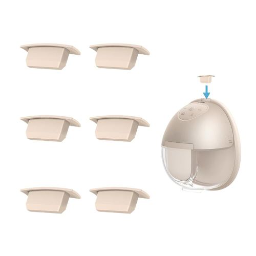 6pcs Replacement Spout Cap for eufy Wearable Breast Pump E/20/E10/S1/S1 Pro, Dustproof, Keep Clean, Prevents Leaks from The Top, Fit for eufy Breast Pump Parts