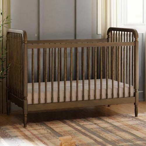 Namesake Liberty 3-in-1 Convertible Spindle Crib with Toddler Bed Conversion Kit