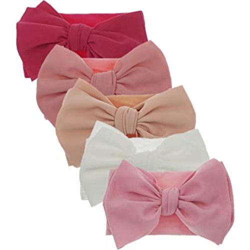 KIDOCHEESE Baby Girl Bows Nylon Headbands with Bows Hair Bow Handmade Hairbands Elastics Hair Accessories for Newborn Infant Toddlers Kids (KK69-04)