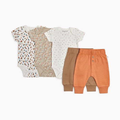 Tiny Kind 3 Pack Assorted Bodysuits - Assorted Neutrals, 3-6 M