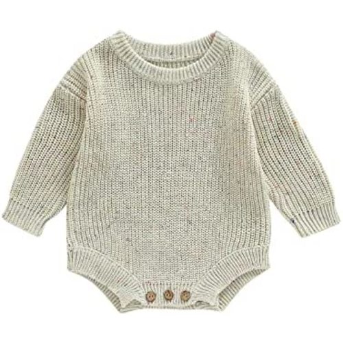 FYBITBO Baby Girl Boy Sweater Knit Oversized Pullover Sweatshirt Romper Onesie Warm Fall Winter Clothes Outfit Newborn