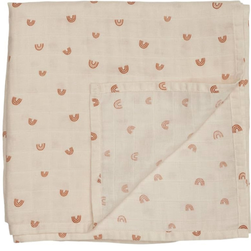 Swaddle - 100% Organic Cotton - Muslin Swaddle Blankets for Newborn, 47" x 47" (Rainbows)