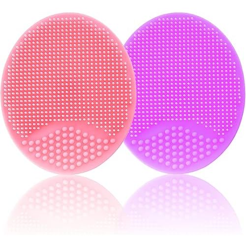 Face Scrubber, Facial Exfoliator, Face Scrub Brush, Soft Face Brush, Silicone Facial Cleansing Brush, Face Exfoliator Blackhead Acne Pore Cradle Cap Face Wash Brush for Deep Cleaning Skin Care (Large)