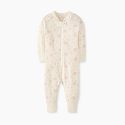 Hanna Andersson Baby Layette Zip Sleeper - Blush Pink, Newborn