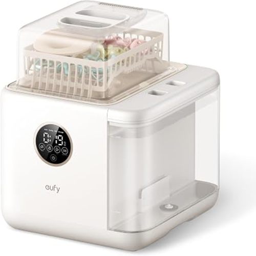 eufy Security S1 All-in-One Baby Bottle Washer, Sterilizer and Dryer, 10-Bottle Capacity, 3D HydroBlast Cleaning, 212°F Steam Sterilizer, Smart App Control, Hands-Free