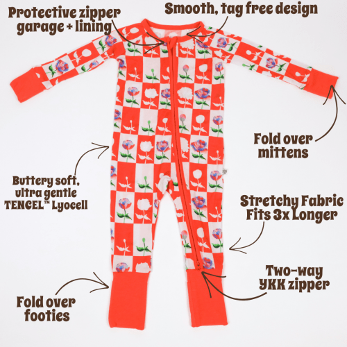 Convertible Zipper Romper - A Gingham Good Time – Bird’s Nest Baby