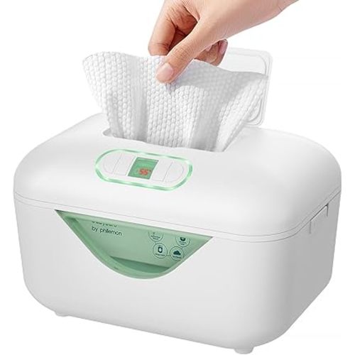 Baby Wipe Warmer,Baby Wipes Warmer for Babies Pop-Up Wipe Access Dispenser with LED Changing Light Easy to Carry