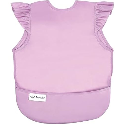 Tiny Twinkle Mess Proof Baby Bib - Waterproof Toddler and Baby Apron - Machine Washable - PFAS, PVC, BPA, Phthalate Free