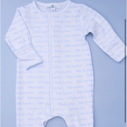Little Brother Print Footie – Magnolia Baby