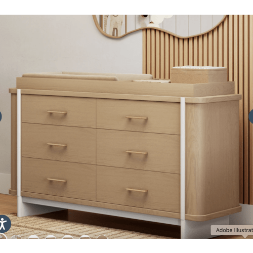 The Milan Dresser | Modern Nursery Dresser: 6 Drawers - Nurture&