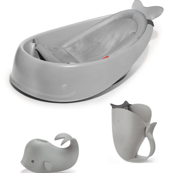 Skip Hop Skip Hop Moby 3-Stage Bath Gift Set - White/Grey