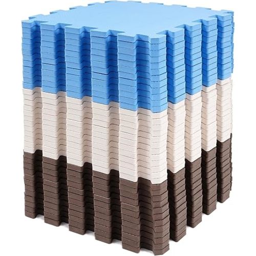BalanceFrom Foam Floor Tiles for Kids - Non-Toxic Comfortable Baby Play Mat and Interlocking Foam Tiles for Crawling & Development, Soft Play Mat for Babies, 36 Tiles Cover 36 Sq ft