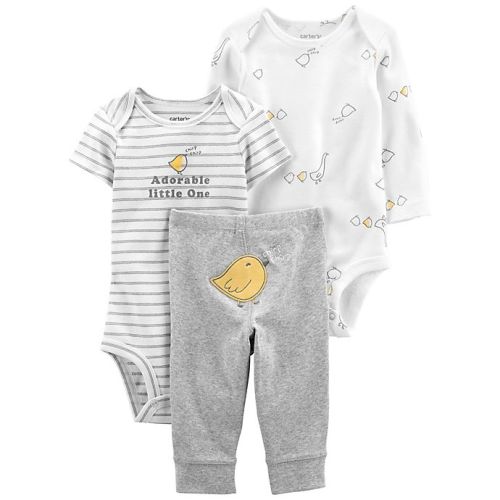 carter's®  - 3 Months 3-Piece Adorable Little Character Set in Ivory/Greycarter's®