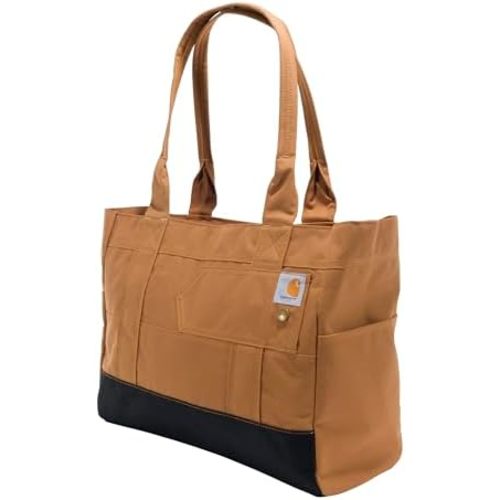 Carhartt Horizontal Zip, Durable Water-Resistant Tote Bag with Zipper Closure
