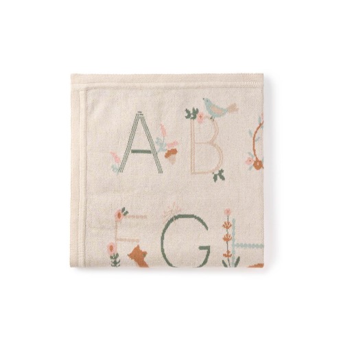 Alphabet Cotton Knit Blanket