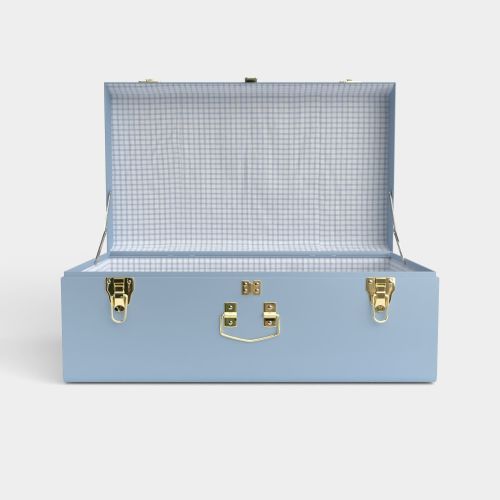 Grand Classic Trunk - Light Blue - Picnic in Blue / Embroidery