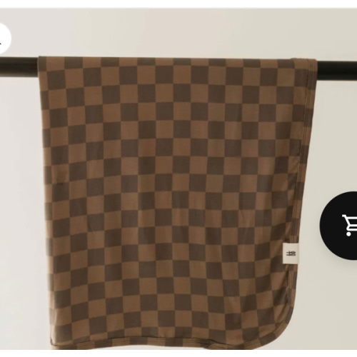Bamboo Swaddle | Faded Brown Checkerboard