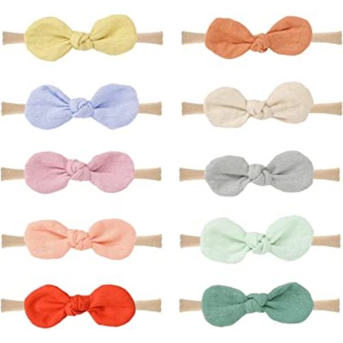 ZYSC Baby Girl Bows Infant Headbands Newborn Toddler Nylon Hairbands Hair Accessories for Baby Girls