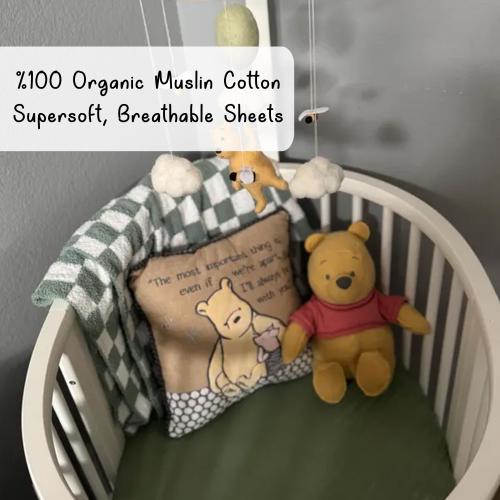 Muslin Sheets for Stokke Sleepi Mini V3 - Sage Green