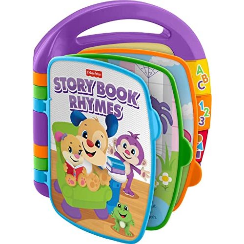 Fisher-Price Baby Learning Toy Laugh & Learn Storybook Rhymes Musical Book with Lights & Sounds for Infants Ages 6+ Months (Amazon Exclusive)