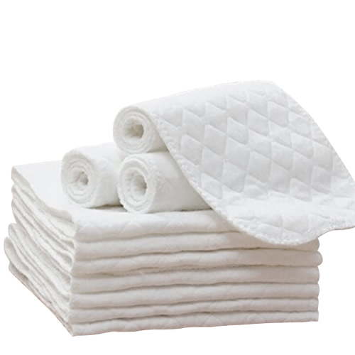 Nehlobo 10Pcs Nappies Burp Cloths Muslin Cloths Absorbent Wash Cloths Folding Nappies for Baby