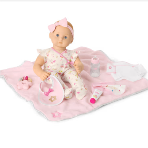 Bitty Baby® Doll #3 with blonde hair Care & Play Set