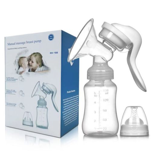 QISLOA Manual Breast Pump for Breastfeeding, Small Portable Manual Breast Milk Catcher Baby Feeding Pumps & Accessories