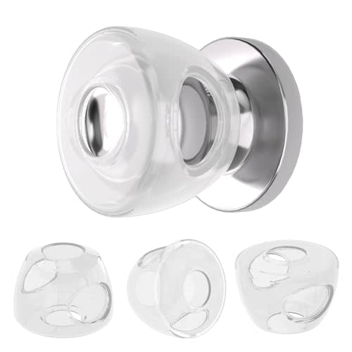 Inaya Baby Proofing Door Knob Cover (4 Pack) - Prevent Children from Opening Doors, Fit Most Round Knobs - Door Knob Safety Cover for Kids, Child Proof Door Lock, Child Proof Door Locks - Clear