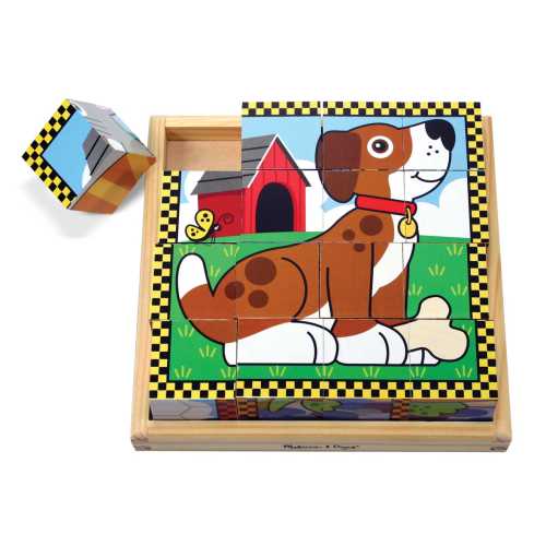 Wooden Cube Puzzle | Animal Puzzles for Kids | Melissa & Doug