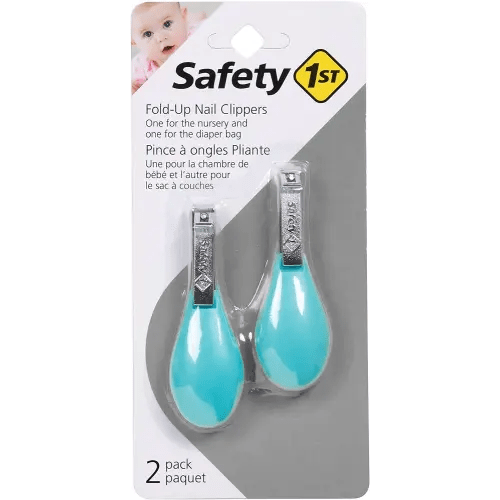 Safety 1st Fold-Up Nail Clipper, 2-Count - Colors May Vary